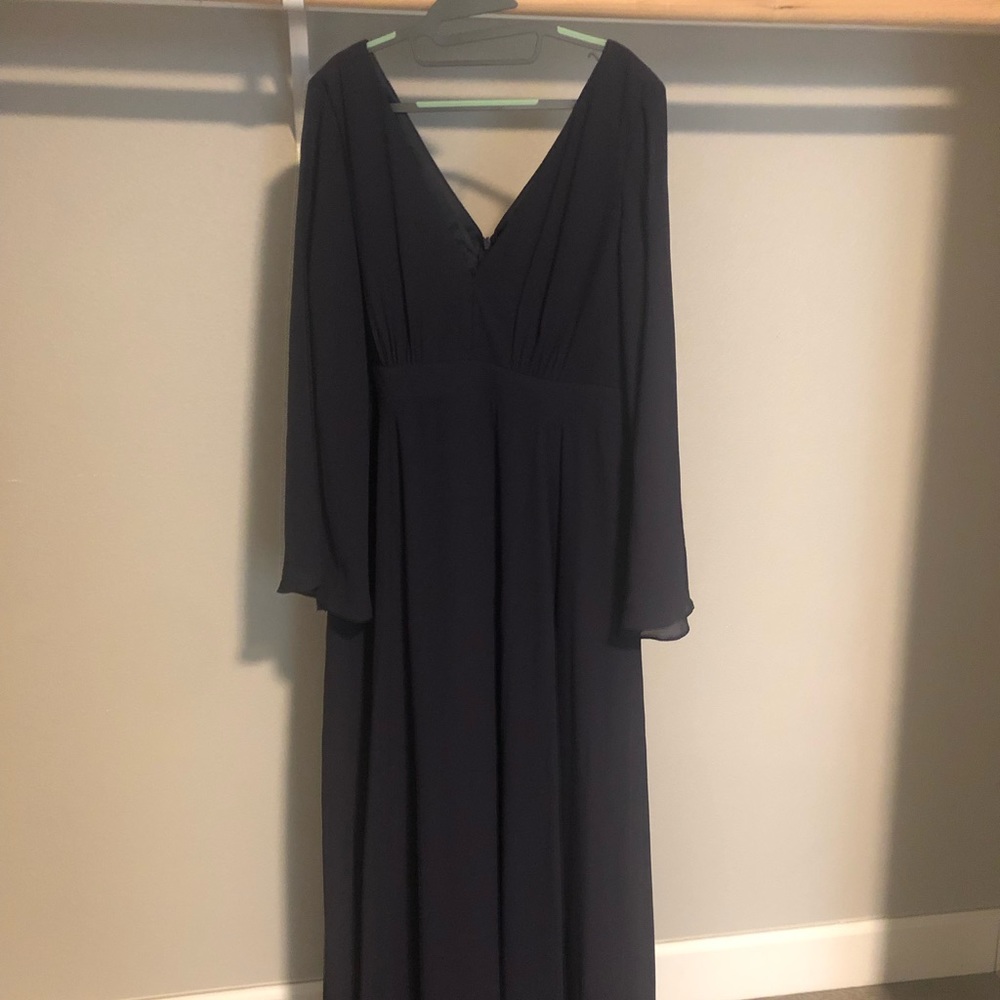 Brand new BHLDN dress, deep blue. Not worn, with tags. Size 18.